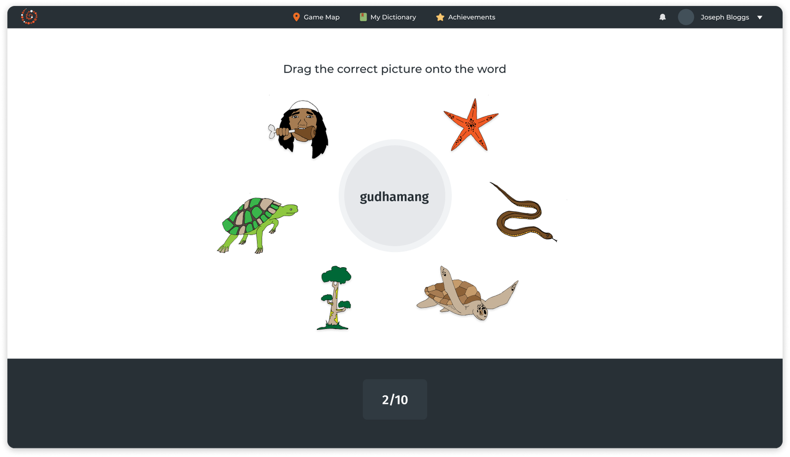 Drag and drop game preview