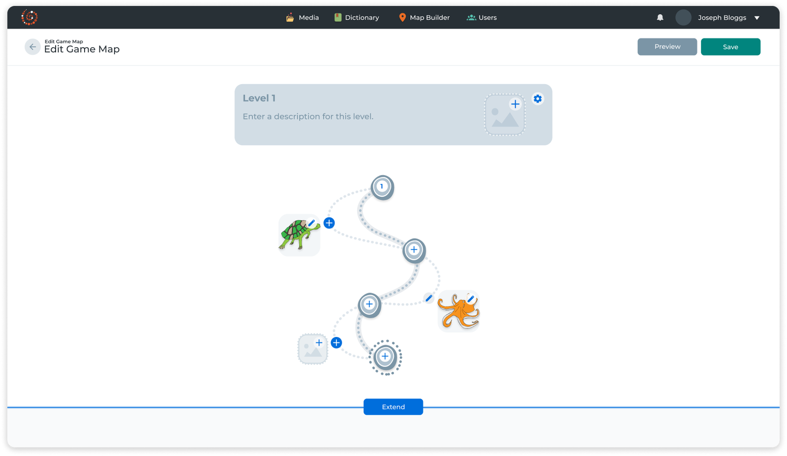 Game map builder interface