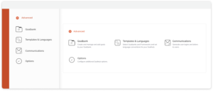 Advanced section dashboard and side navigation comparison