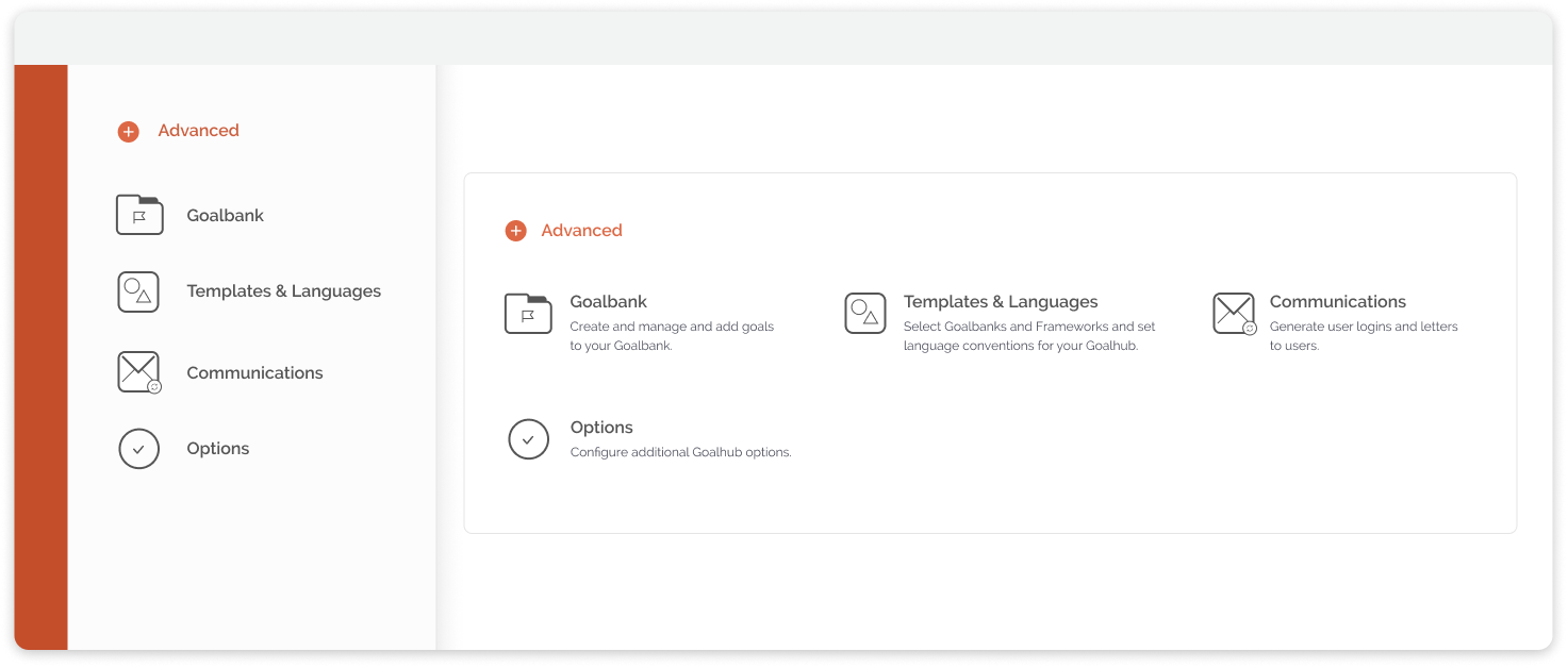 Advanced section dashboard and side navigation comparison