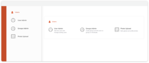 Users section dashboard and side navigation comparison