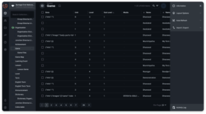 Backend interface for adding levels