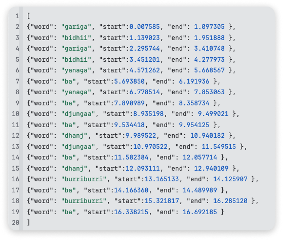 JSON required for building a ‘sing with me’ game in the old way
